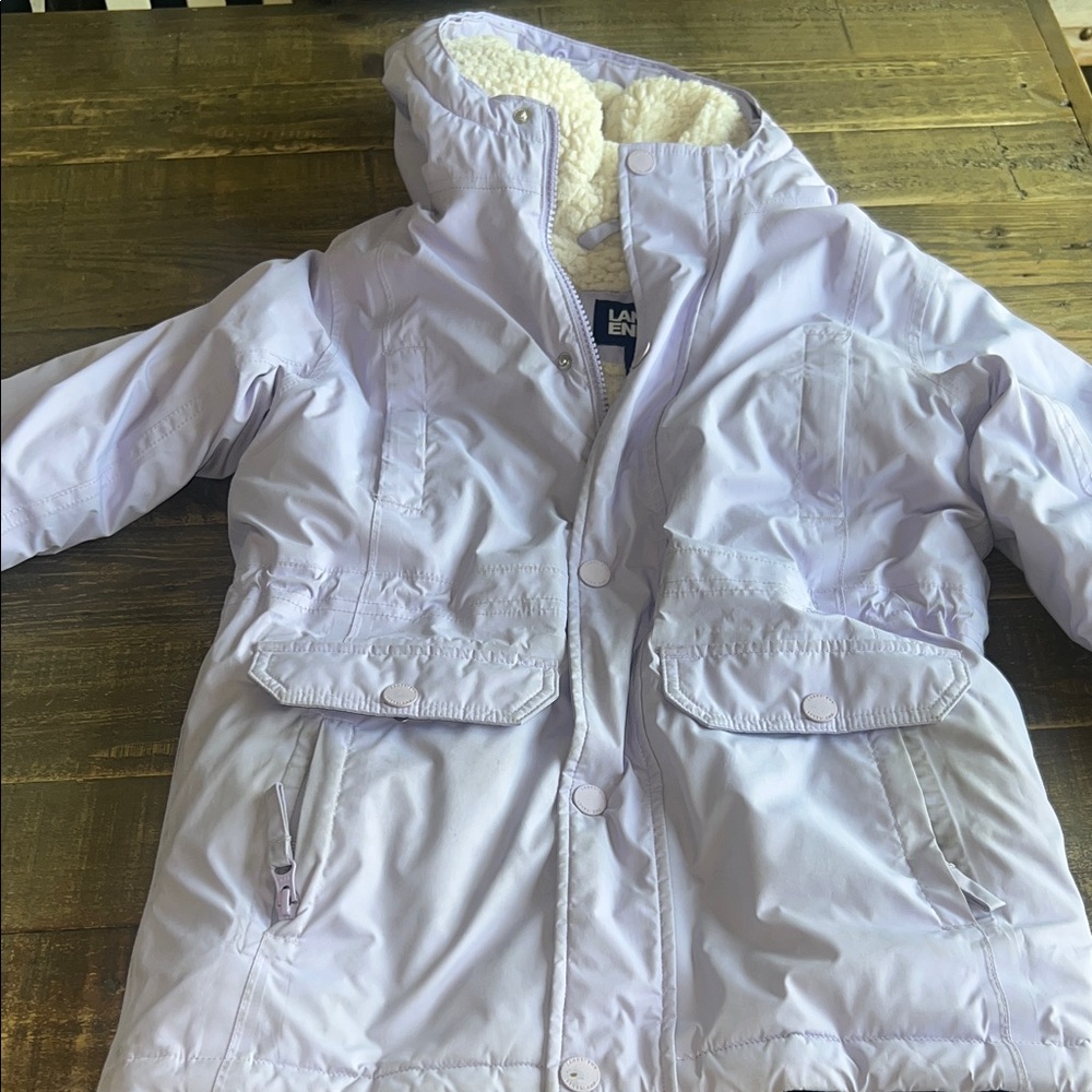 Lands' End Kids Lavender Purple Puffer Jacket